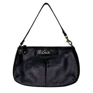 Coach Black Leather Shoulder Bag